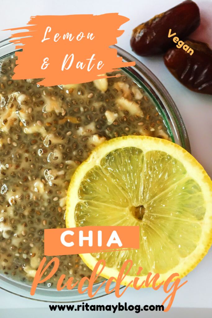 Vegan dates and lemon chia pudding