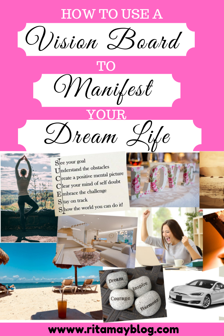 Vision board to manifest your dream life