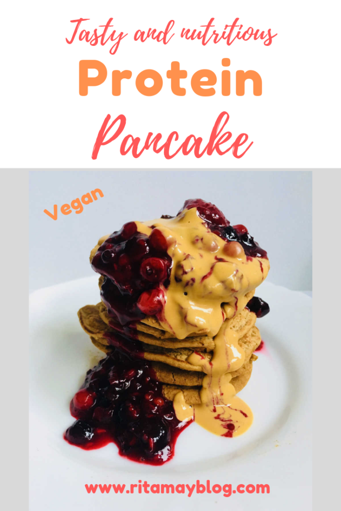 Tasty and delicious vegan protein pancakes