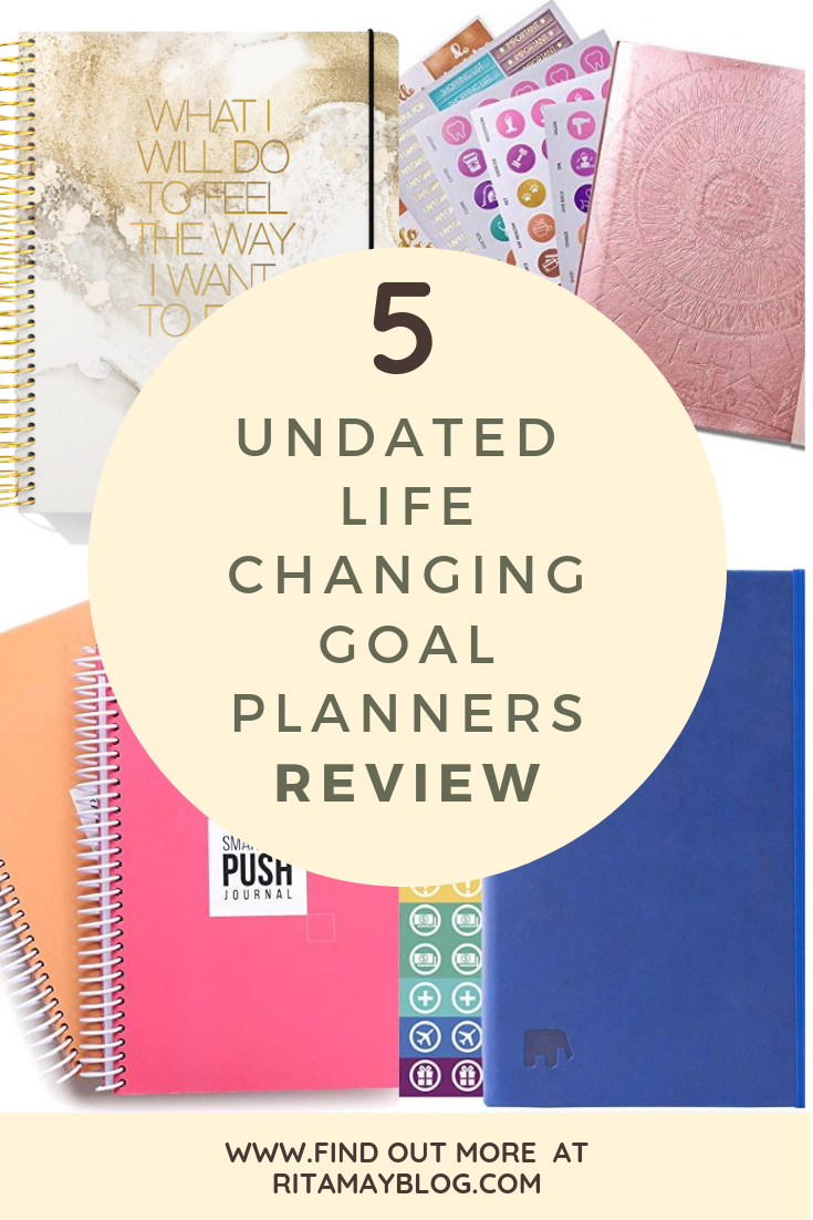 5 undated life changing goal planner review. #goalplanner #goalplannerreview #goals #journaling