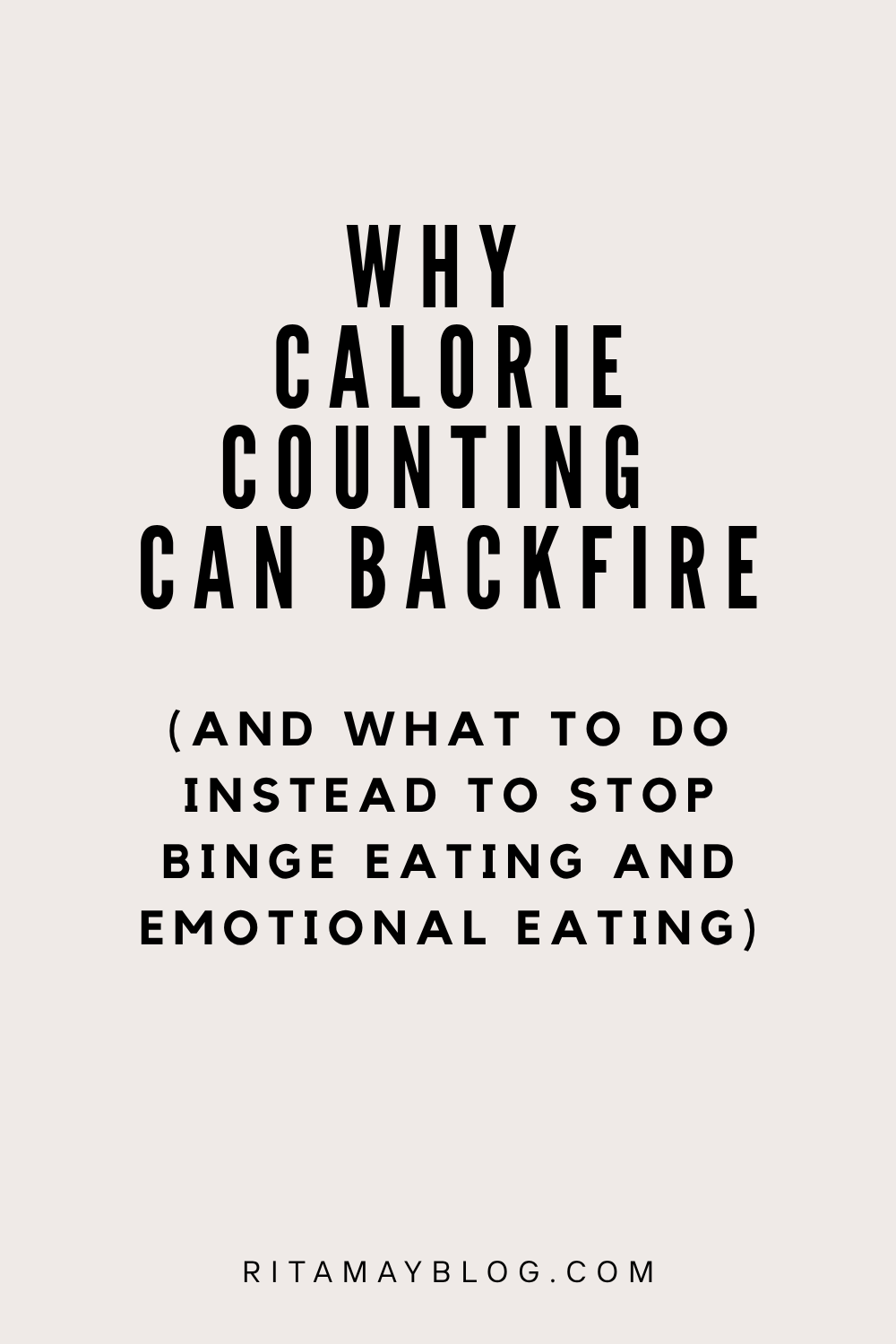 How to stop calorie counting and trust your body