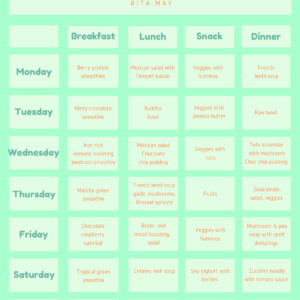 7 day Clean Eating Meal Plan to beat springtime fatigue