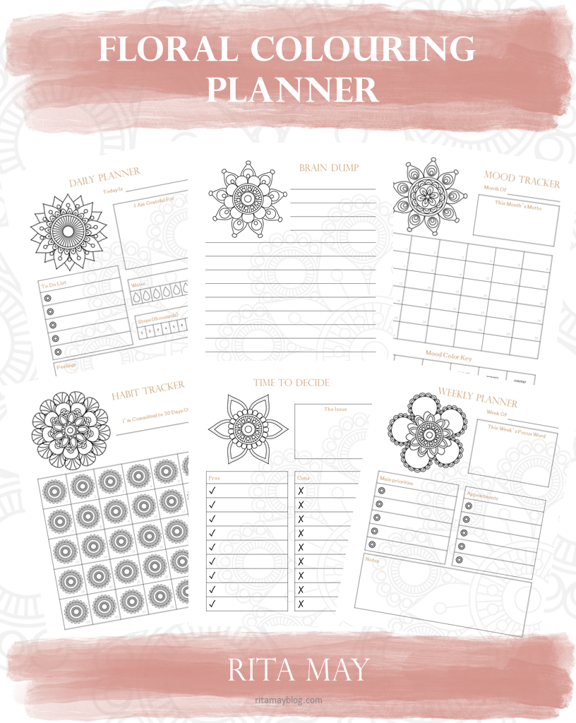 FLORAL COLORING Planner