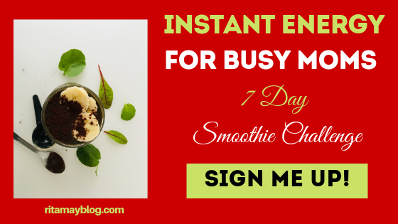 Instant Energy For Busy Moms, 7 day smoothie challenge
