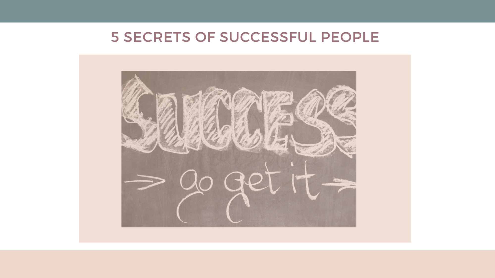 5 secrets of successful people