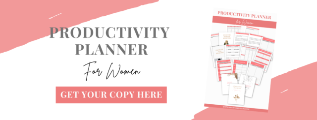 printable undated productivity planner for women