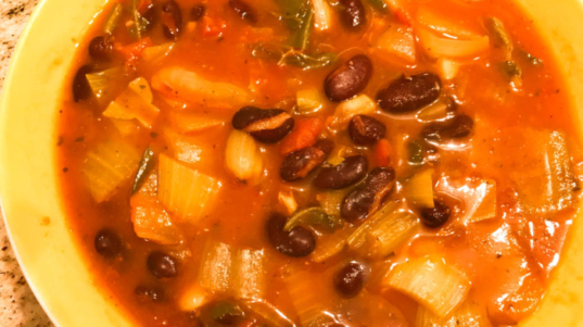 super simple beans and greens soup